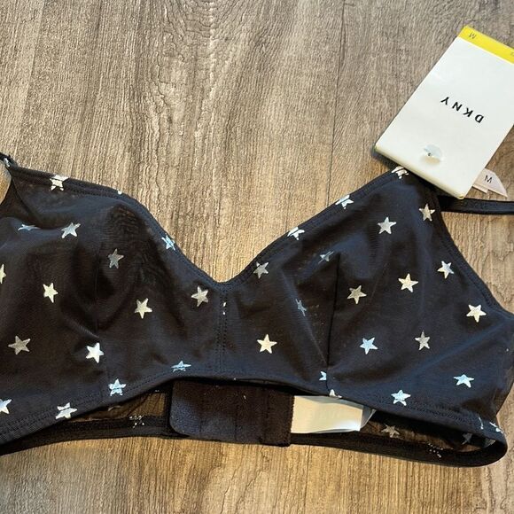 DKNY Black Bra with White Star Design - Picture 4 of 4